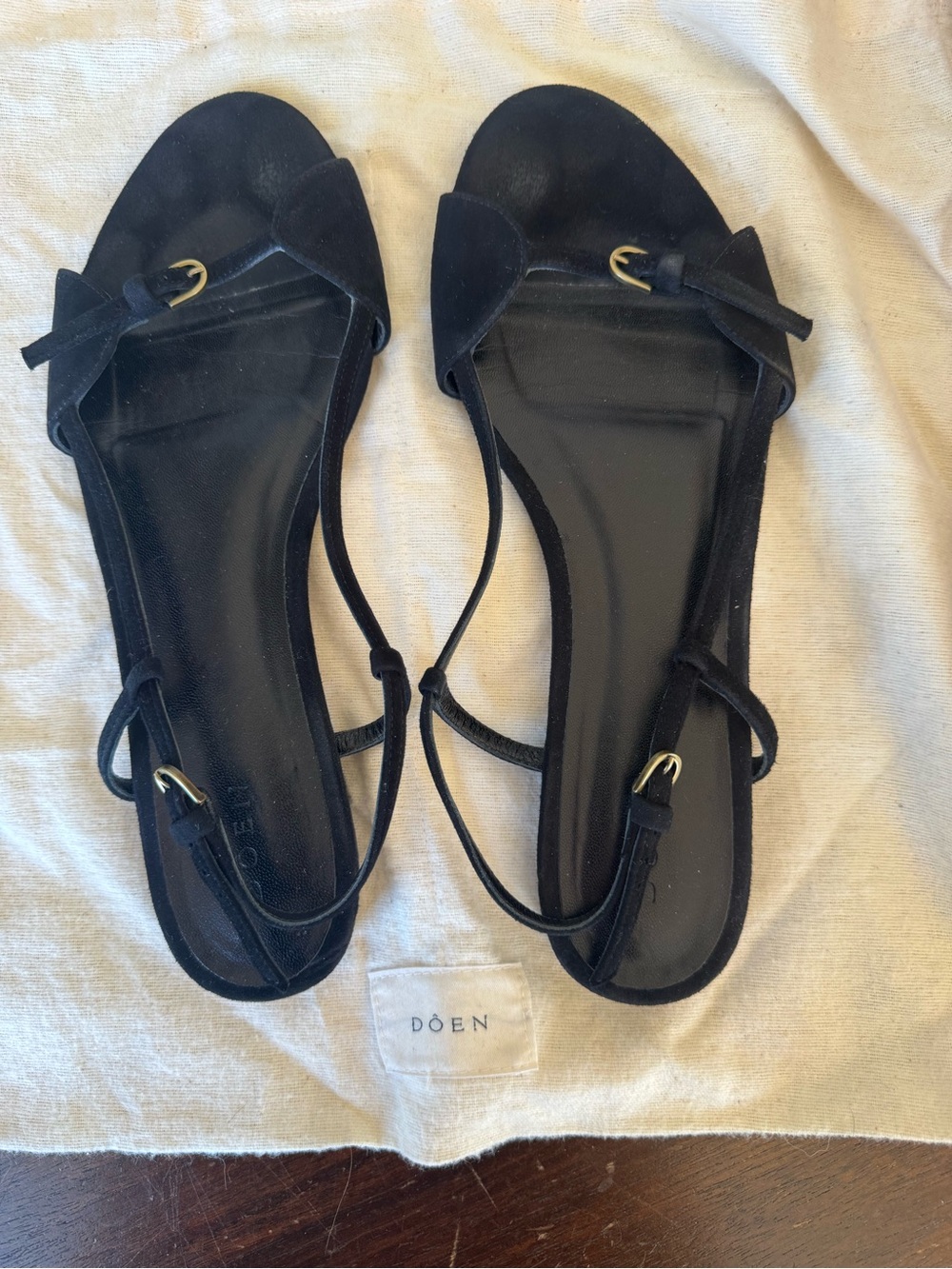 Doen Bastille Sandals- black suede size 37.5 - Picture 5 of 6